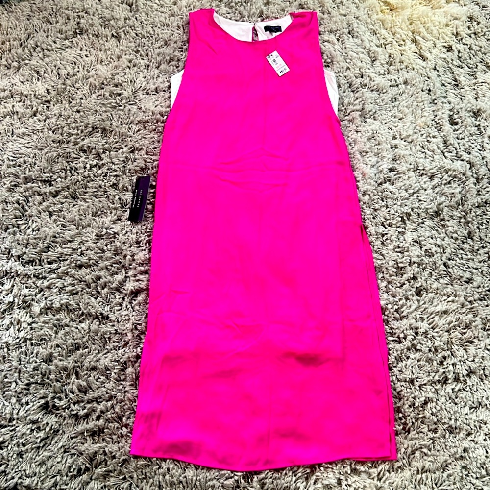 The Limited NWT Sz. XSP fantastically Fuchsia Mixed Media Tank Dress